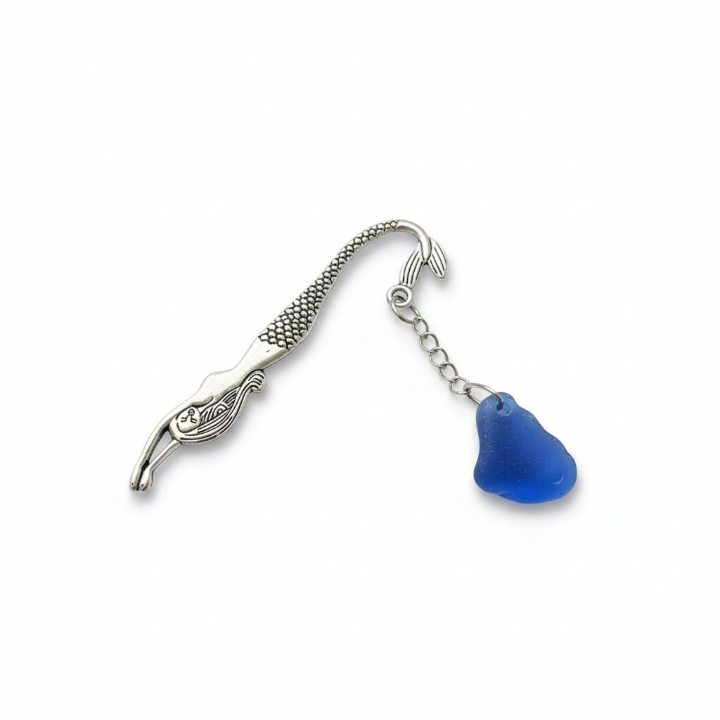 Scottish Seaglass Silver Bookmark - Mermaid Tails