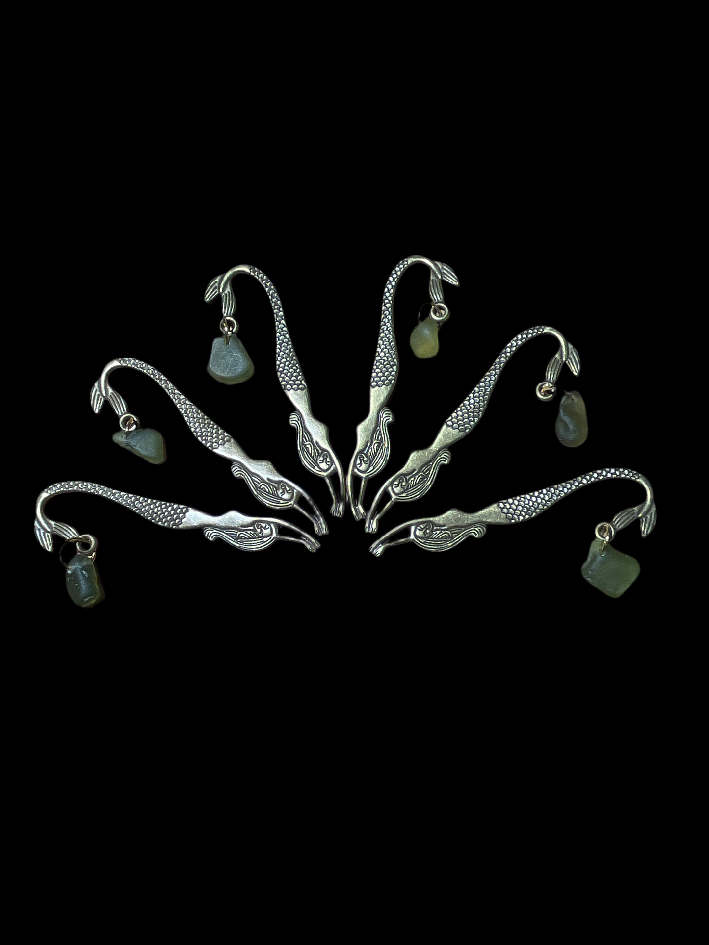 Scottish Seaglass Bronze Bookmark - Mermaid Tails