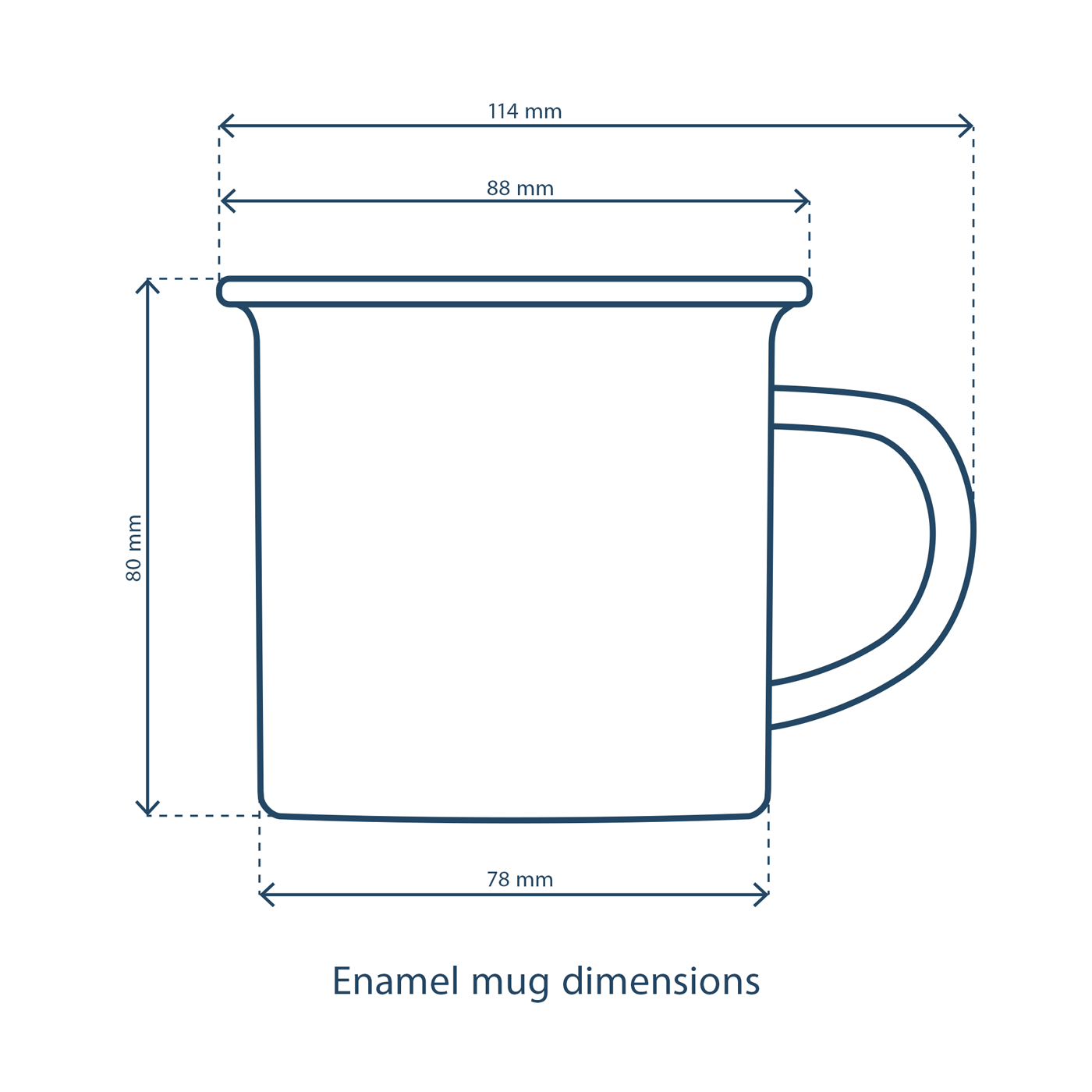 Wild Swimming Enamel Mug