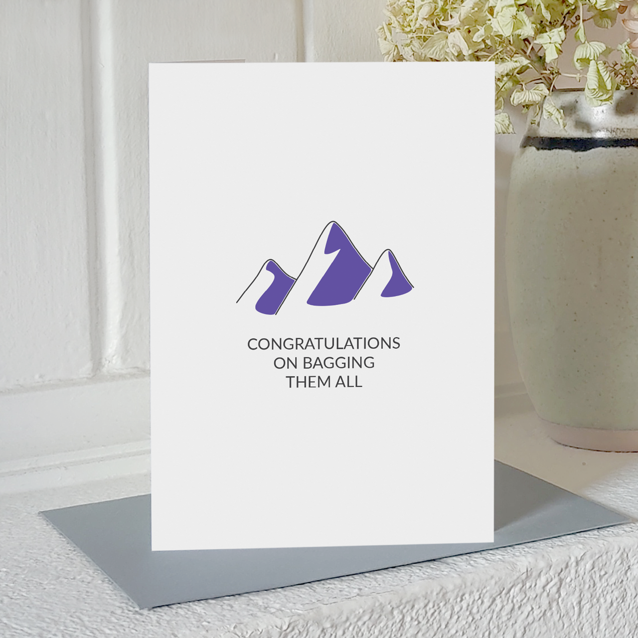 Mountain Climbing Card - Congratulations on Bagging Them All