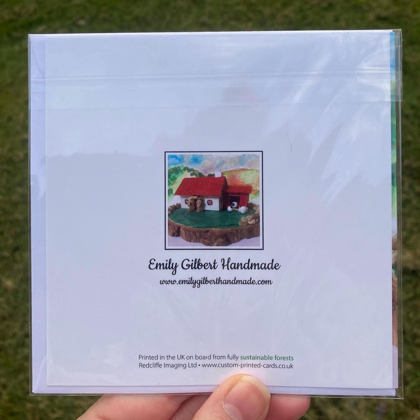 Scottish Highland Sheep Farm Bothy Square Printed Greetings Card