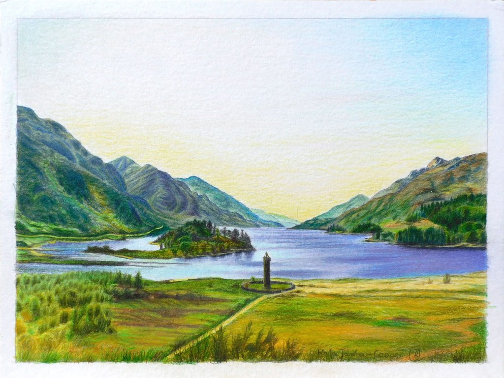 Scottish Scenery, Glenfinnan, Highlands - drawing