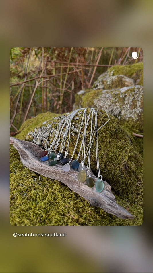 Seaglass Mermaids Tears 925 Necklaces