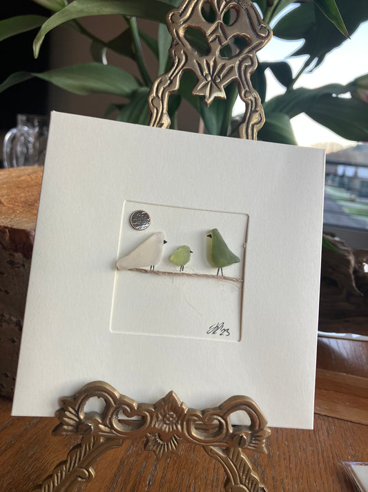 Little Bird Family - Blank Card