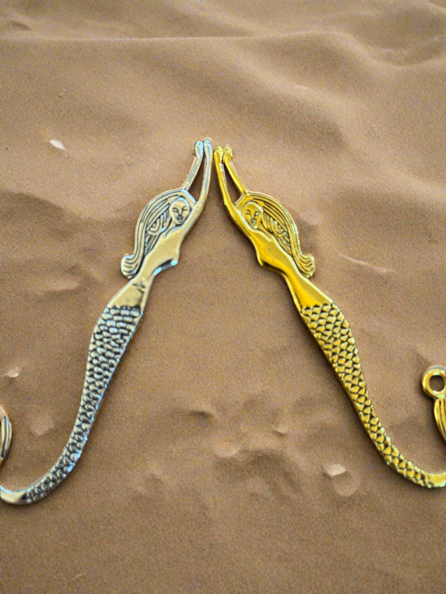 Scottish Seaglass Gold Bookmark - Mermaid Tails