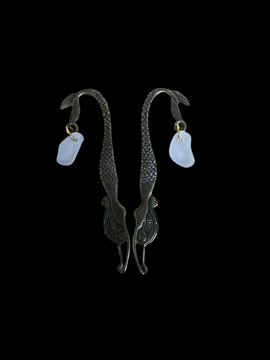 Scottish Seaglass Bronze Bookmark - Mermaid Tails