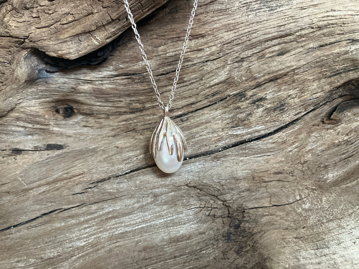 925 Pearl drop necklace