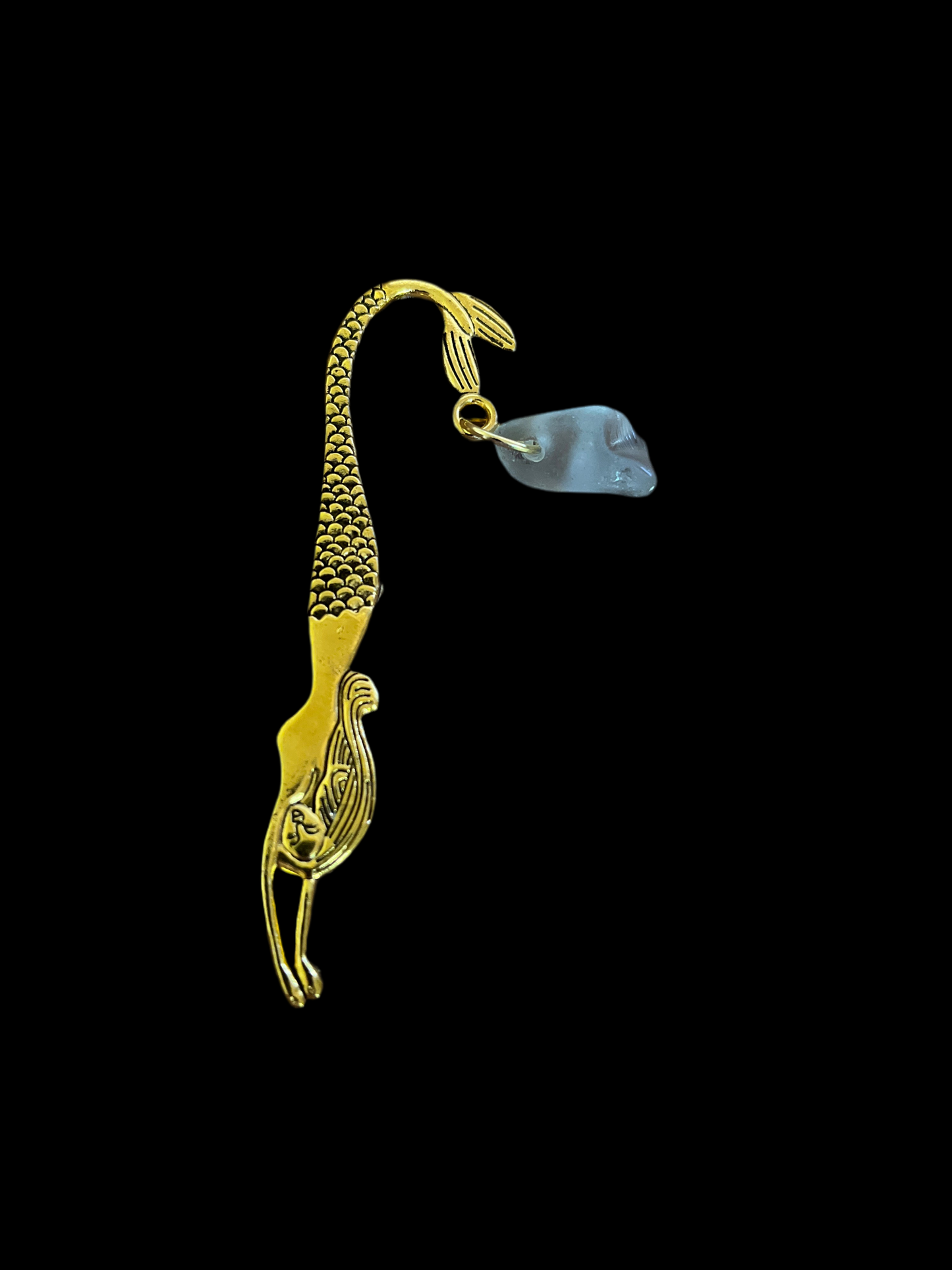 Scottish Seaglass Gold Bookmark - Mermaid Tails