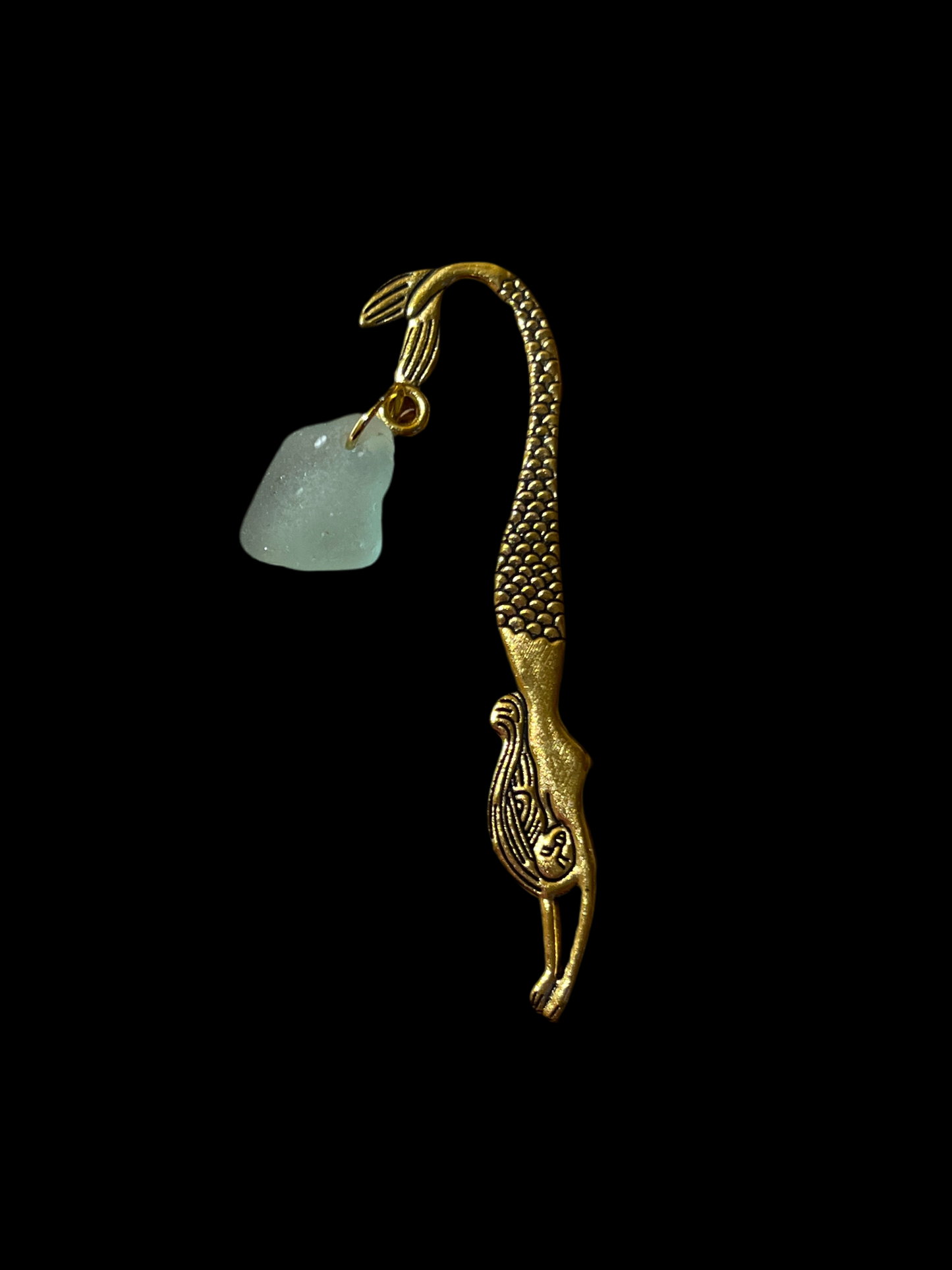 Scottish Seaglass Gold Bookmark - Mermaid Tails