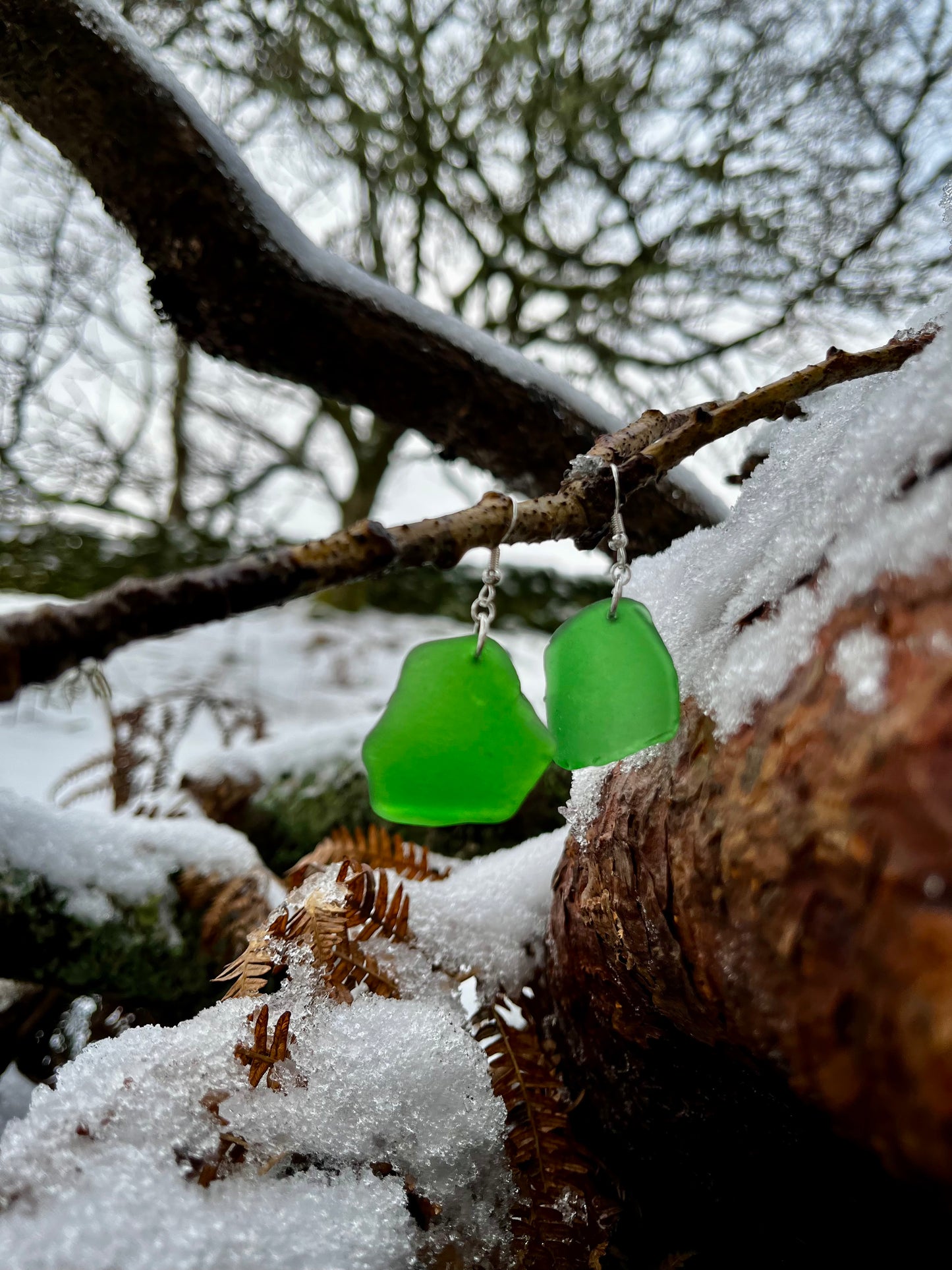 Seaglass Statement Earrings 925