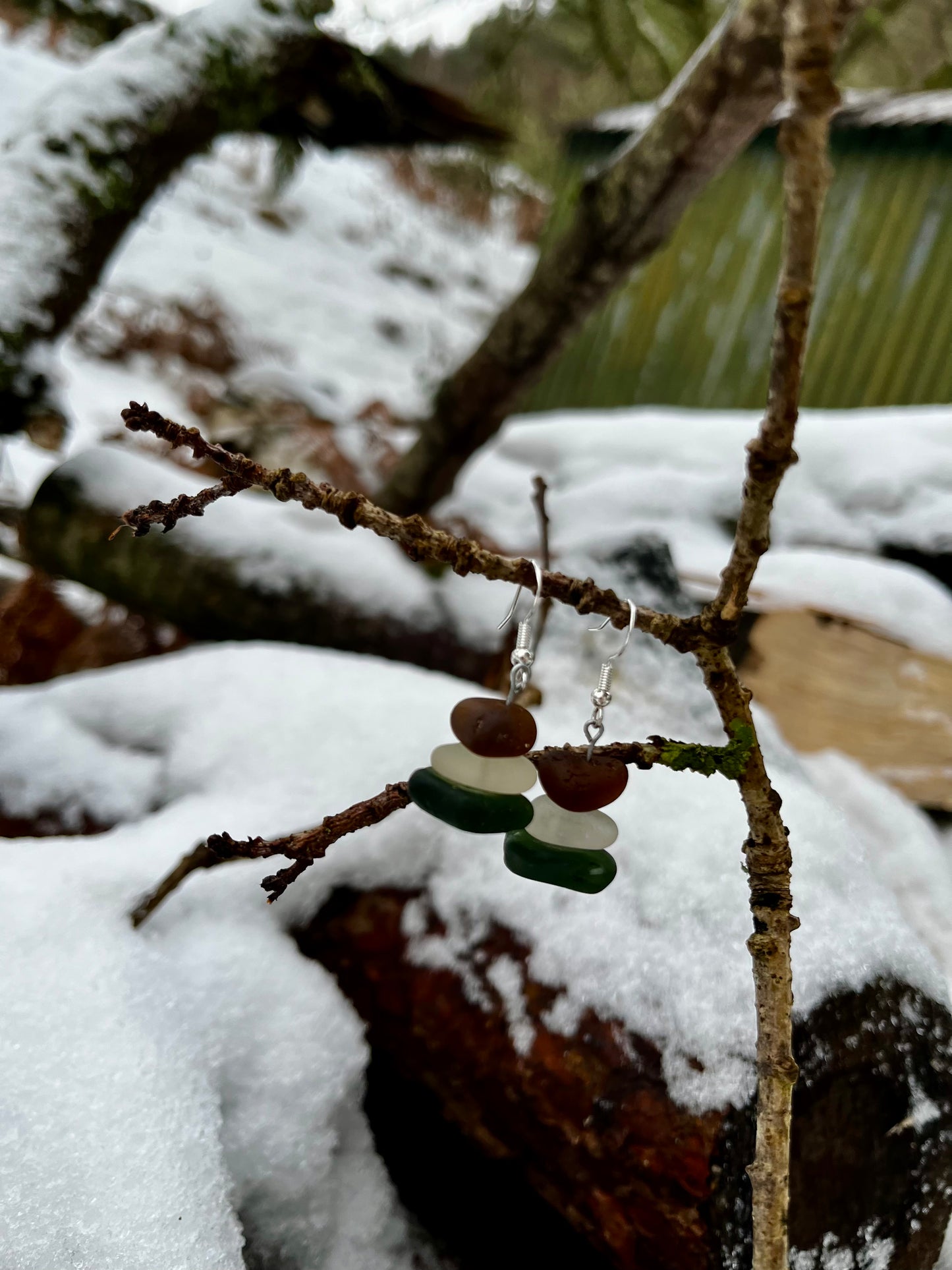 Stacker 925 Earrings Scottish Sea Glass