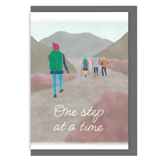 Hiking Greetings Card - One Step At A Time