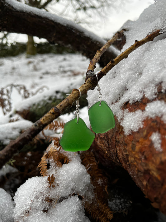 Seaglass Statement Earrings 925