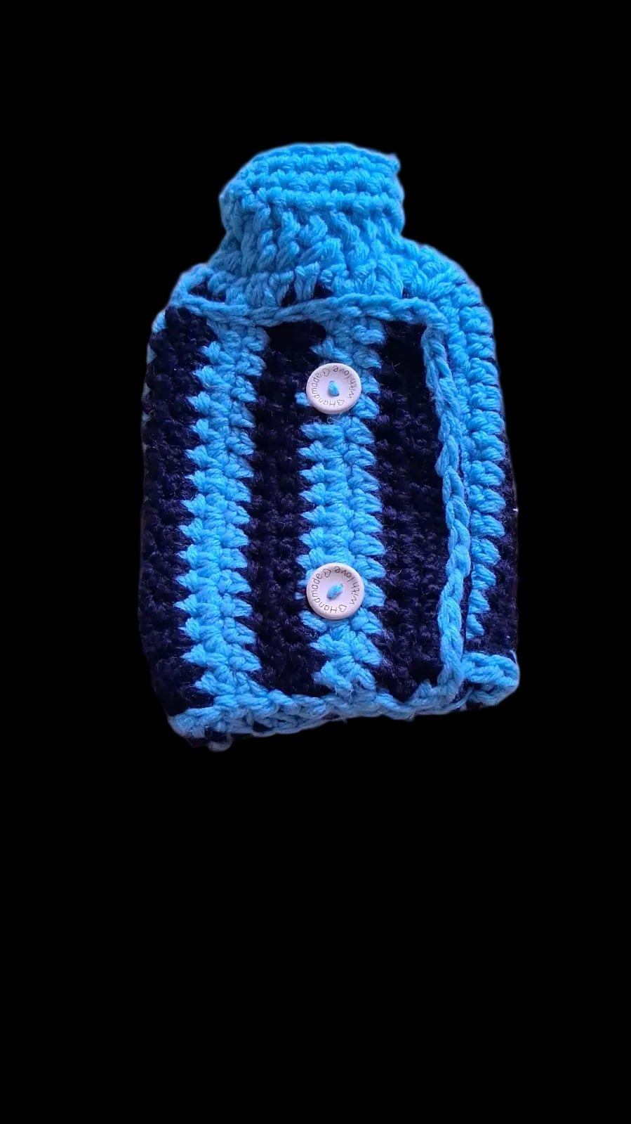 Hand knitted hot water bottles