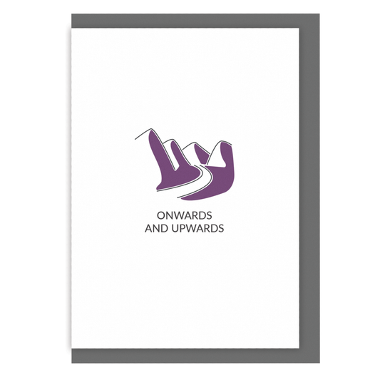 Hiking Greetings Card - Onwards and Upwards