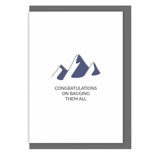 Mountain Climbing Card - Congratulations on Bagging Them All