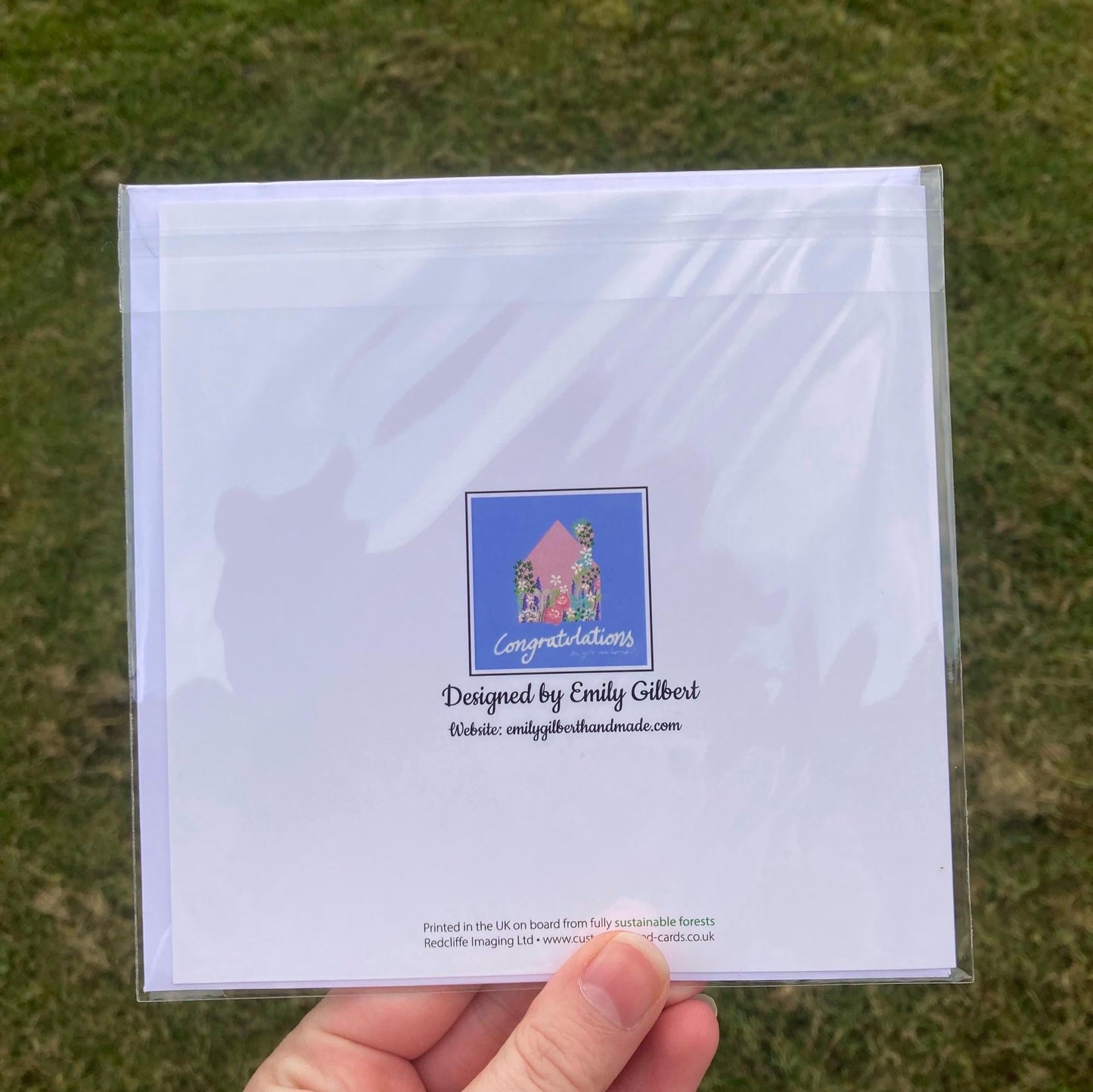 Hand-Drawn New Home Square Greetings Card