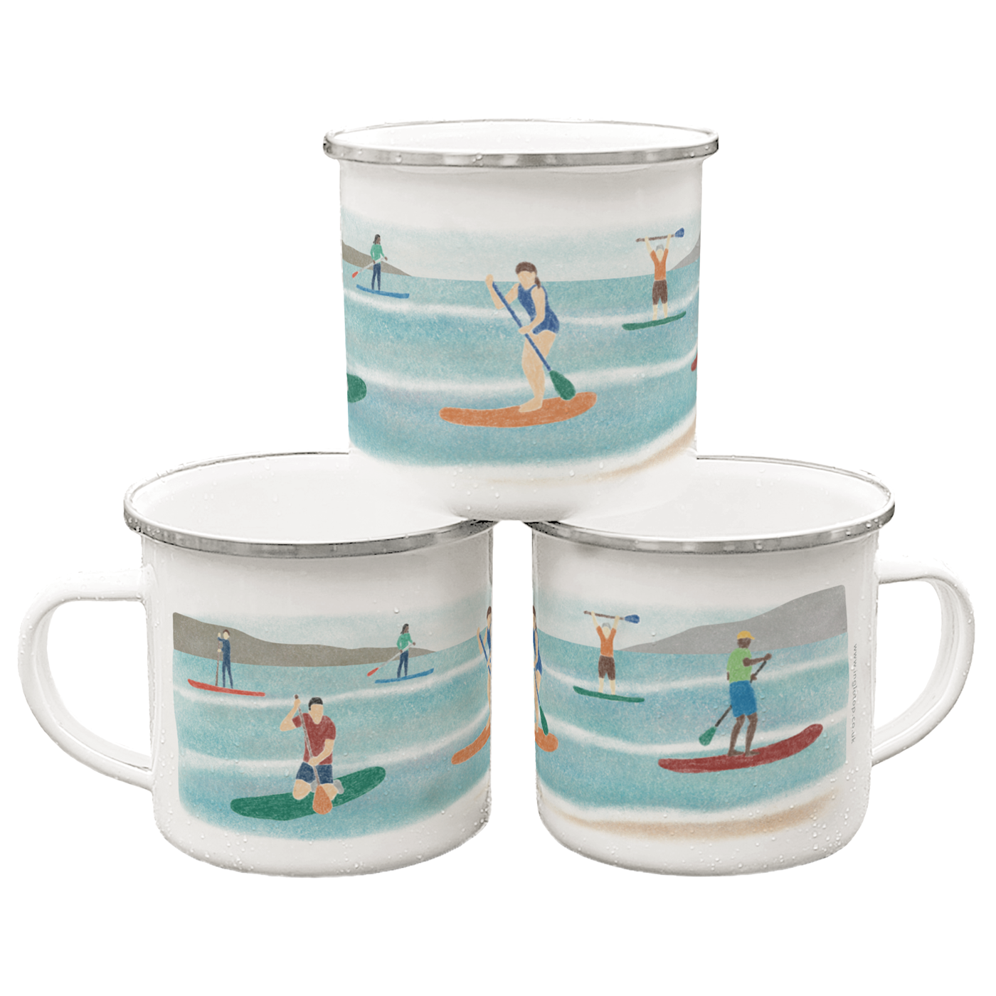 Paddleboarding Enamel Mug