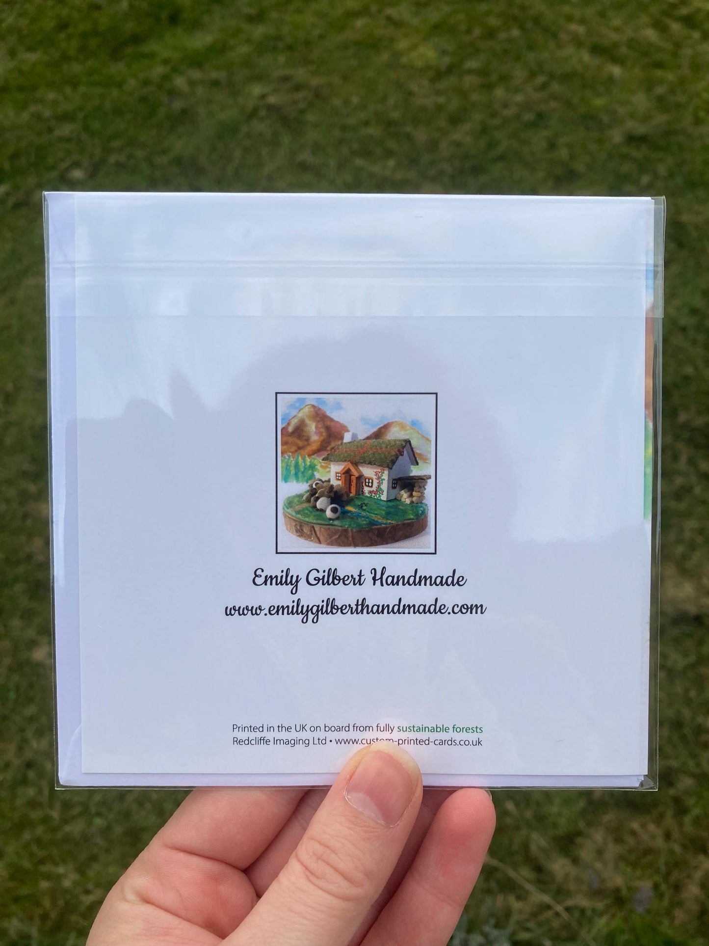 Scottish Highland Sheep Bothy Square Printed Blank Greetings Card