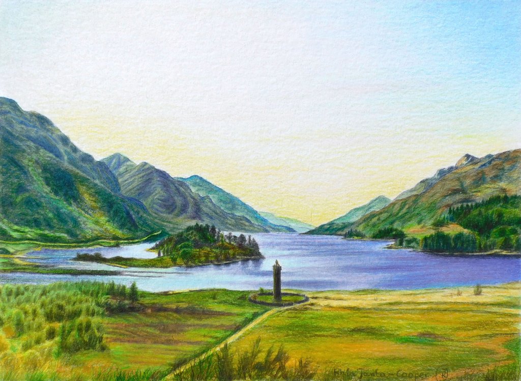 Scottish Scenery, Glenfinnan, Highlands - drawing